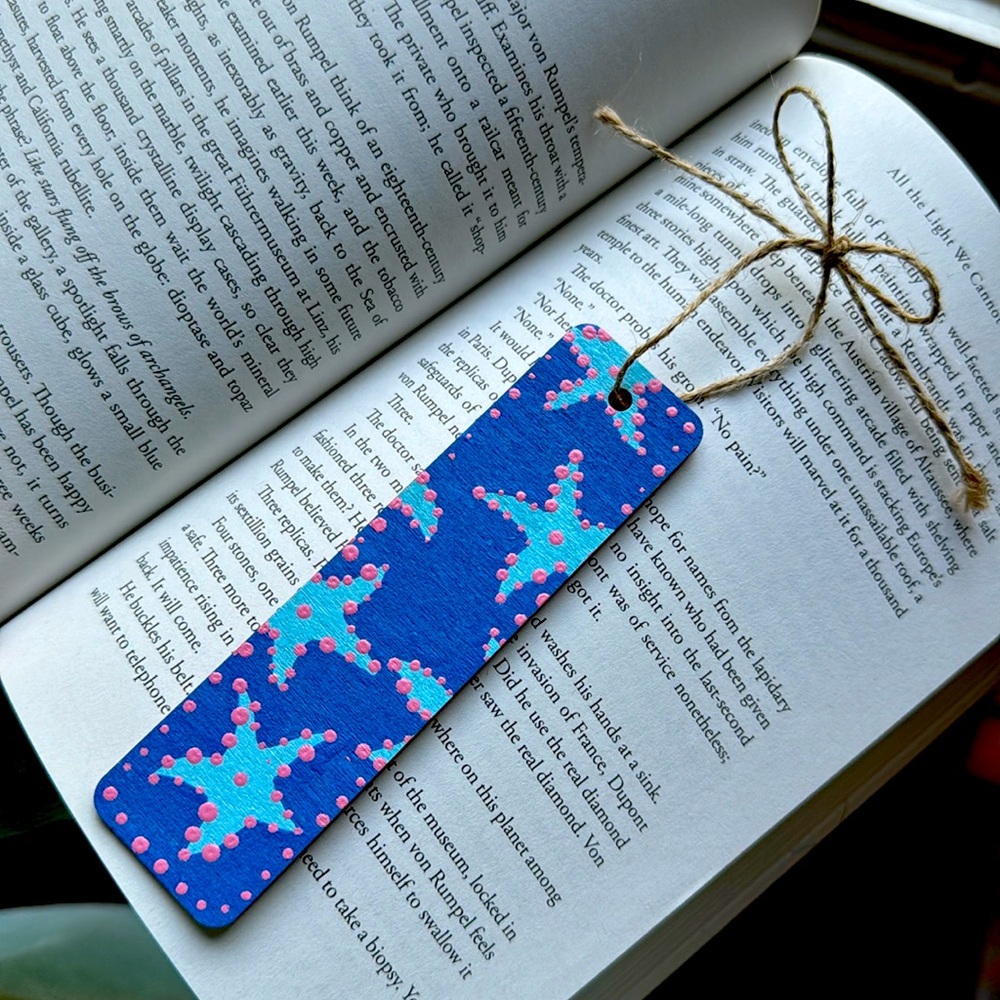 Handpainted Starfish Bookmark